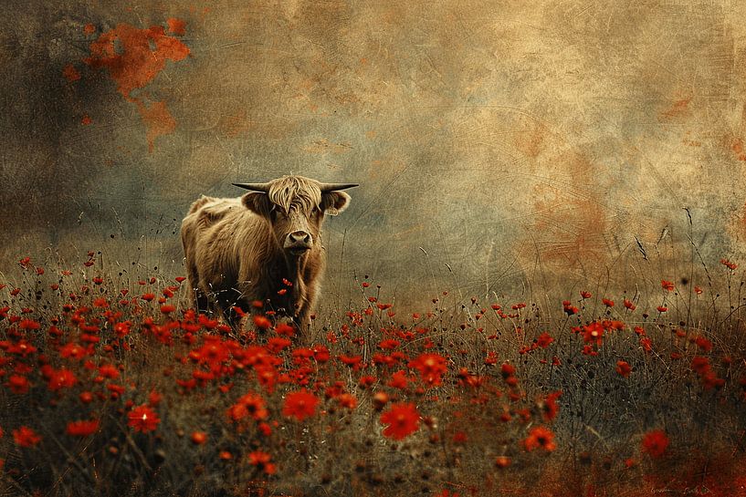 Vœux de printemps d'un Highlander écossais par Karina Brouwer