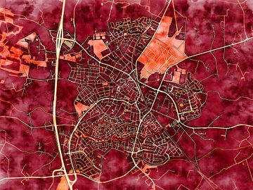 Kaart van Barneveld in de stijl 'Amber Autumn' van Maporia