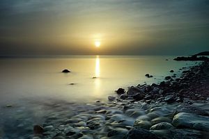 Lever du soleil Mer Égée Samos Grèce sur John Leeninga