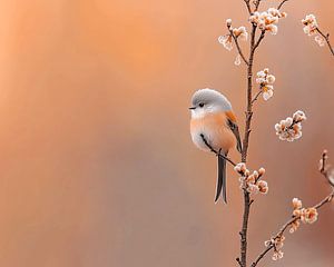 A Moment — Bird Photography Wall Art in Warm Pink