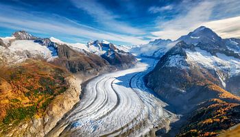 Alteschgletscher im Herbst