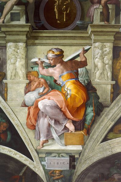 Michelangelo. Sixtijnse Kapel, Sibille van 1000 Schilderijen