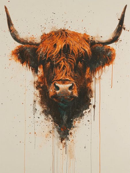 Essentie van het Wilde - Abstracte Highland Essentie van Eva Lee