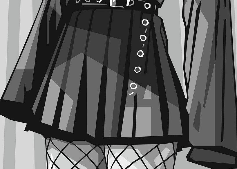 Landschap Sexy Lingerie Anime Grijs van Rizky Dwi Aprianda