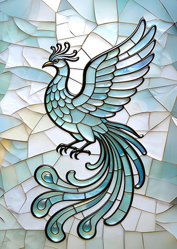 Stained phoenix galss