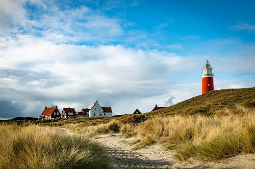 the lighthouse of the island of texel in holland