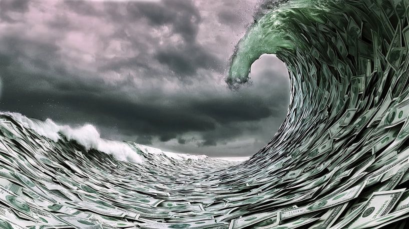 Powerful wave of money by Frank Heinz