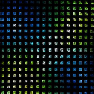 Abstrakte geometrische Formen grün blau