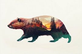 Le castor et la nature sur Poster Art Shop