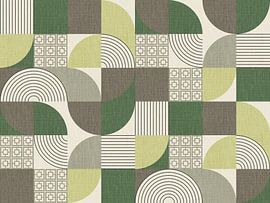 Palm Springs Desert Shapes Green by Alexandra Weise