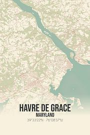 Vintage map of Havre De Grace (Maryland), USA. by Prints of Place