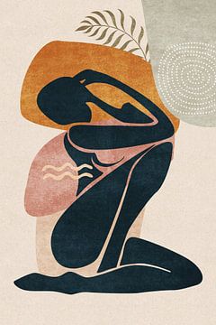 Abstract Mediterraan Vrouwenlichaam van Emel Tunaboylu by The Artcircle