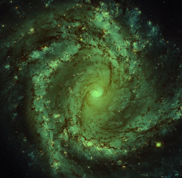 Art spiral galaxy with elements from NASA by de-nue-pic