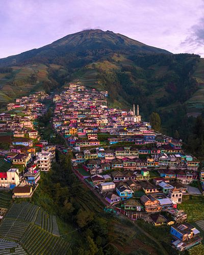 Kleurrijk Bergdorp Nepal van Java, Indonesie