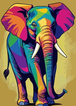 Olifant Pop Art van MIROKKU