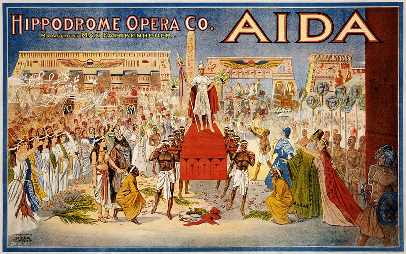 Ancienne affiche de l'opéra aida par Atelier Liesjes
