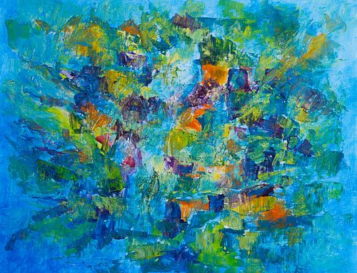 Abstract composition botanical impression