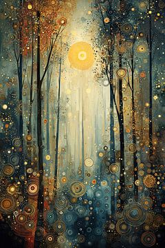 Waldlandschaft im Stil von Klimt Nr. 1 von Studio BB