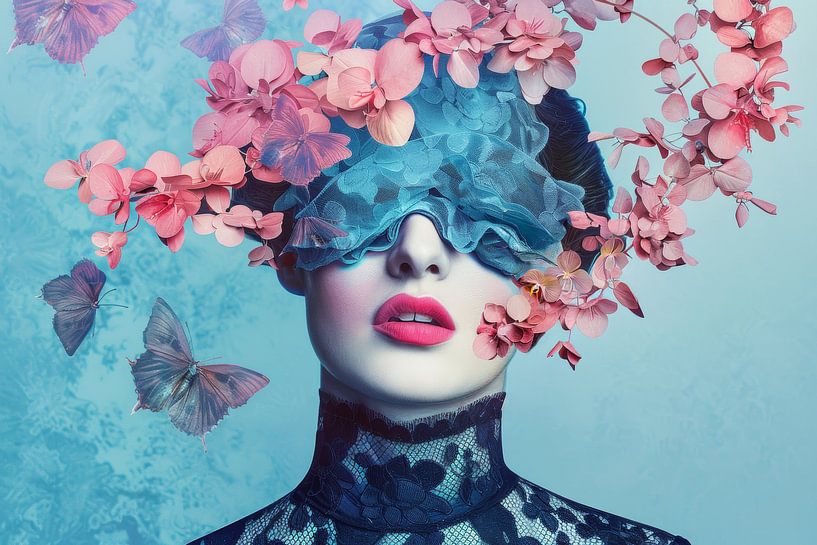 Surrealist Portrait in Poetic Pastel Shades by Joriali photography and paintings