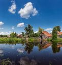 Friedessemolen, Wasserrad Mühle auf dem Fluss Neer, Neer, Limburg, Holland, Niederlande von Rene van der Meer Miniaturansicht