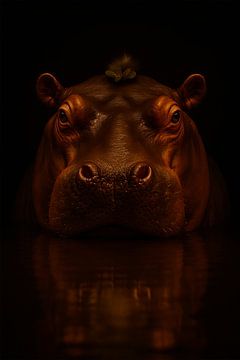 Nijlpaard – Portret van Kracht en Rust van Bert Quaedvlieg