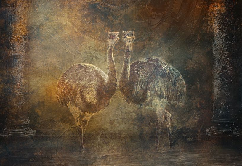 Nandoes in einem zeitlosen Stillleben aus verblassten Welten von Saranda Foto Art