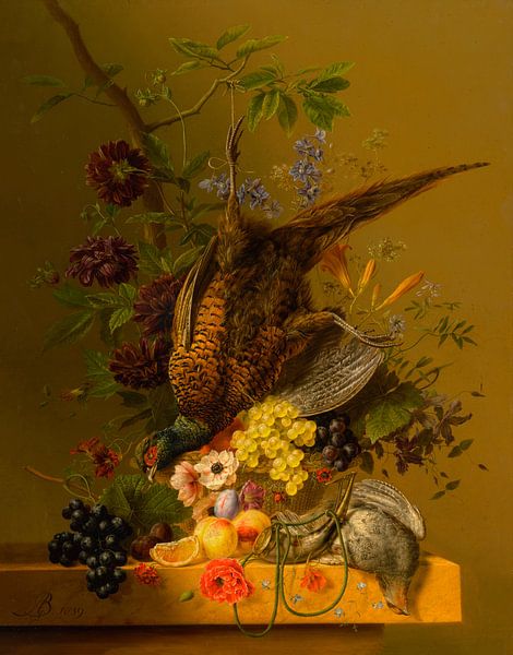 Still life with pheasant and fruit, Arnoldus Bloemers by Masterful Masters