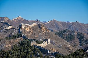 Muraille de Chine dans un paysage de montagne
