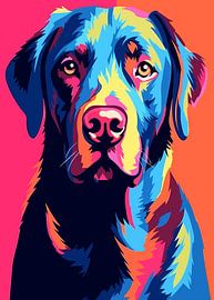 Hund Tier Pop Art Farbe Stil von Cross