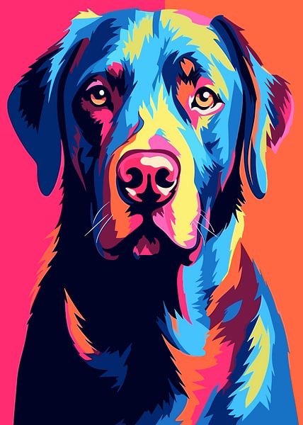 Dog Animal Pop Art Color Style by Mason Scott
