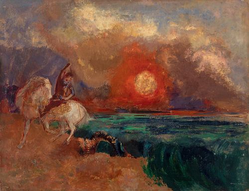 Saint George en de Draak door Odilon Redon.
