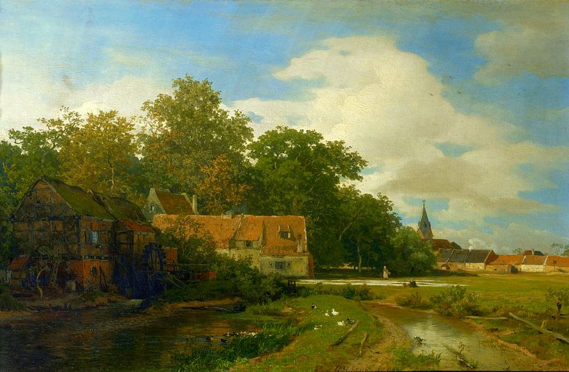 Andreas Achenbach, Westphalian mills - 1869 by Atelier Liesjes