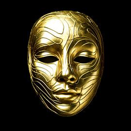 Golden mask woman