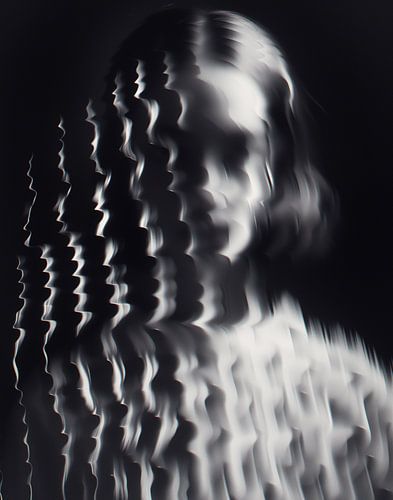 Identité déformée dans l'ombre et la lumière