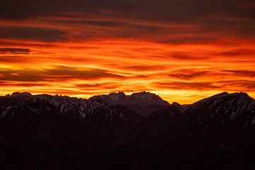 Coucher de soleil sur le Säntis sur Leo Schindzielorz