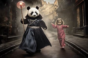 Pandamonium in Londen: De Panda en het Dansende Meisje van Oud Londen van Karina Brouwer