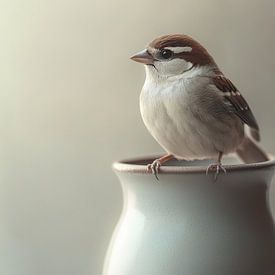 Sparrow in Balance by Bianca ter Riet