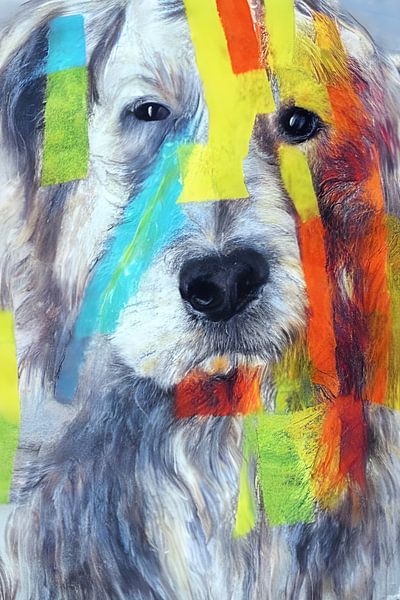 Abstract Mural of a Dog by ArtDesign by KBK