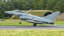 Eurofighter Typhoon-Kampfflugzeug der Luftwaffe.