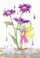 The little fairy in the summer rain