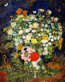 Bouquet of flowers in a vase by Vincent van Gogh by STUDIO ARTSY