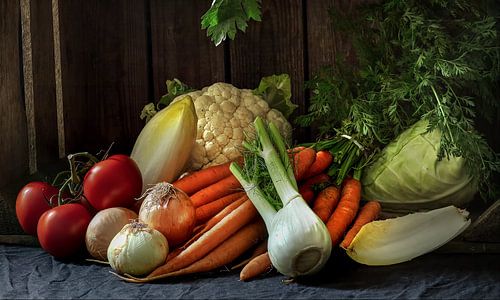 Still life with vegetables