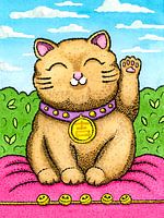 Wenkende kat (Maneki Neko) #9