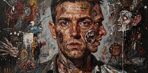 Zijwaarts gegroeide dubbelganger: psychologische neo-expressionistische portretkunst