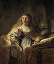 Minerva in haar studeerkamer, Rembrandt van Rijn van Rembrandt van Rijn thumbnail