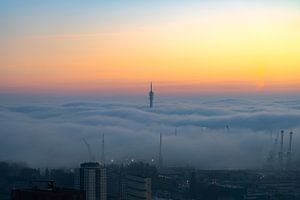 Rotterdam dans le brouillard