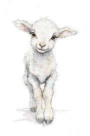 Cute lamb | For the nursery by Lauren Wilde