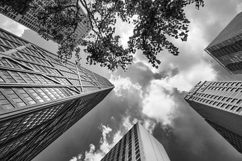 Wolkenkrabbers downtown Chicago Verenigde Staten.