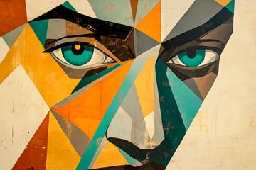 Geometrische Seele – Augenblick der Farben von Poster Art Shop