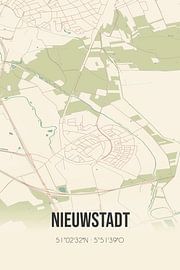 Alte Karte von Nieuwstadt (Limburg) von Ortsdrucke